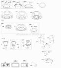 Air Cleaner Blower Housing Diagram and Parts List for  Briggs and Stratton Engine